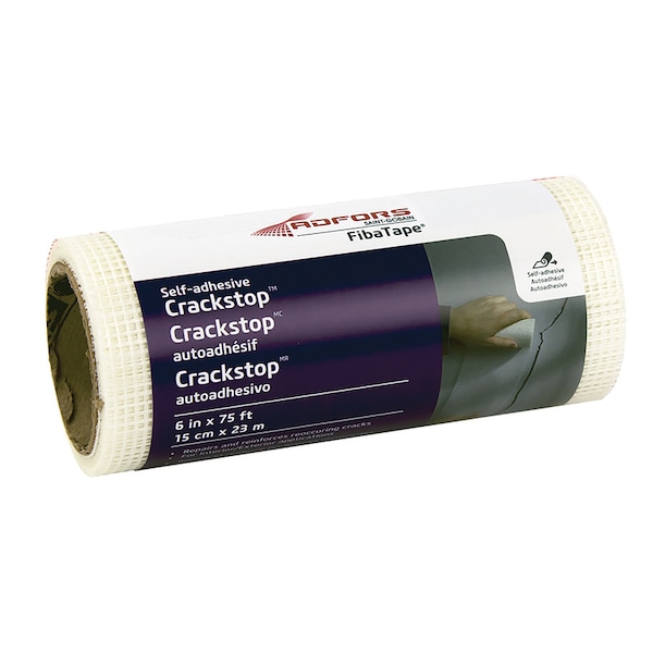 Adfors Saint-Gobain ADFORS FibaTape 75 ft. L X 6 in. W Fiberglass Mesh White Self Adhesive Wall Repair Fabr FDW6568-U - main